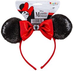 Flizelino plaukų juosta su lankeliu Disney Minnie Mouse, juoda kaina ir informacija | Karnavaliniai kostiumai | pigu.lt