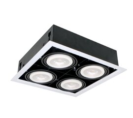 led akentseeriavalgusti quad412 12w 4xe27 4000k tumehall цена и информация | Монтируемые светильники, светодиодные панели | pigu.lt