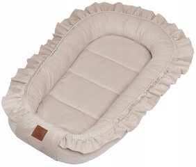 Kūdikio lizdelis-gultukas Velvet, rudas kaina ir informacija | Vokeliai, miegmaišiai, pagalvės | pigu.lt