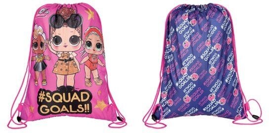Sportinis krepšys Bambino Lėlės, rožinis/mėlynas kaina ir informacija | Kuprinės mokyklai, sportiniai maišeliai | pigu.lt