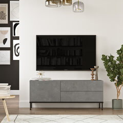 TV staliukas Asir, 120x47x56 cm, pilkas kaina ir informacija | TV staliukai | pigu.lt