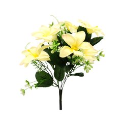 Dirbtinė lelijų puokštė, 33 cm kaina ir informacija | Dirbtinės gėlės | pigu.lt