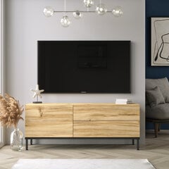 TV staliukas Asir, 120x47x36 cm, juodas kaina ir informacija | TV staliukai | pigu.lt