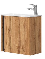 Шкафчик для ванной с умывальником Leo-50, коричневый цена и информация | Шкафчики для ванной | pigu.lt
