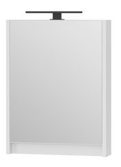 Шкаф Leomc-50 с зеркалом, белый цвет цена и информация | Шкафчики для ванной | pigu.lt