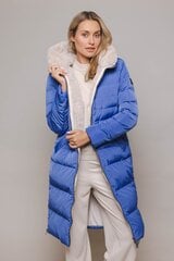 Paltas moterims Rino & Pelle 250g keilafur, mėlynas kaina ir informacija | Paltai moterims | pigu.lt