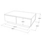 Sofos staliukas Asir, 90x32x60 cm, pilkas kaina ir informacija | Kavos staliukai | pigu.lt