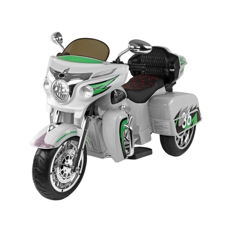 Vienvietis vaikiškas triratis elektromotociklas Lean Toys Goldwing NEL-R1800GS, pilkas kaina ir informacija | Elektromobiliai vaikams | pigu.lt