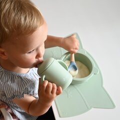 Силиконовая кружка Nordbaby Sippy, зеленая цена и информация | Бутылочки и аксессуары | pigu.lt