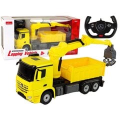 Nuotoliniu būdu valdomas sunkvežimis Mercedes Grapple Rastar, geltonas kaina ir informacija | Žaislai berniukams | pigu.lt