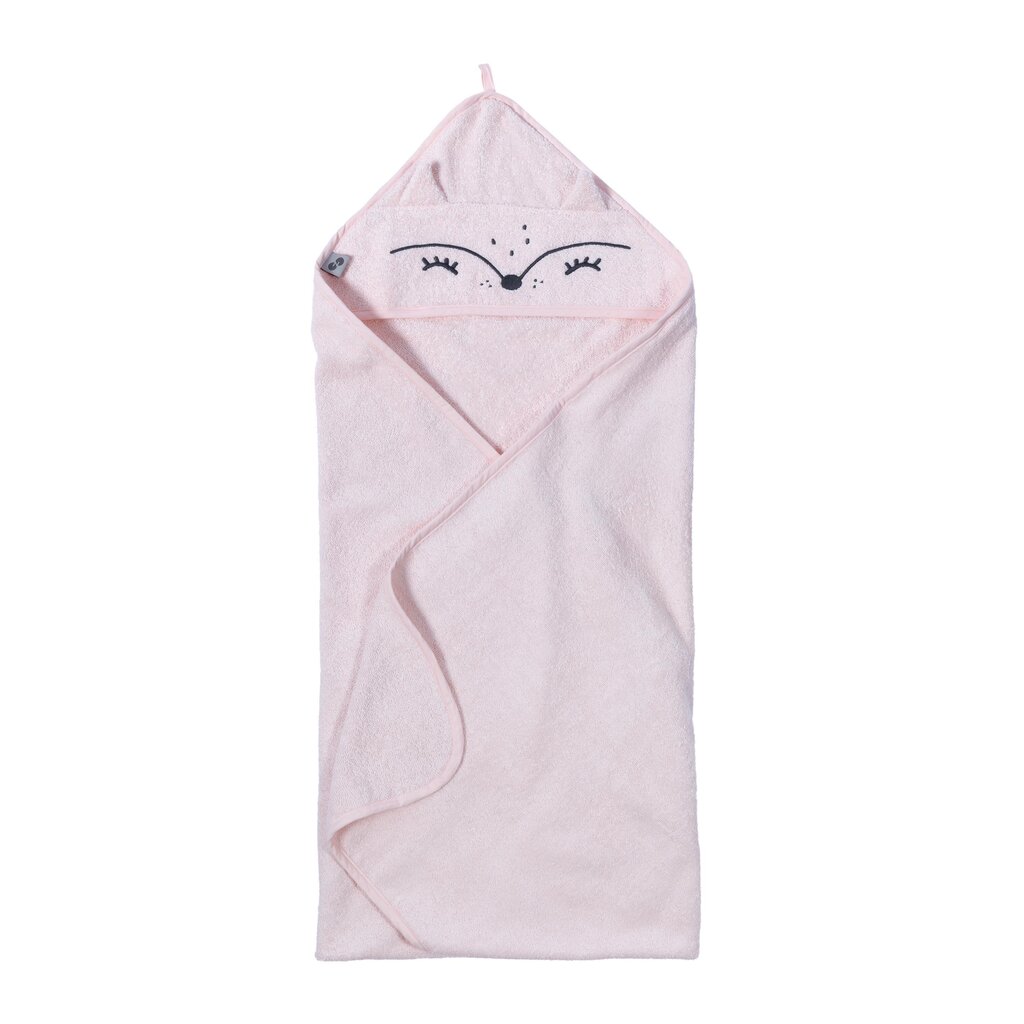 Kūdikių rankšluostis Nordbaby Wox Light Pink/Fox, 100 x 100 xm, rožinis kaina ir informacija | Maudynių priemonės | pigu.lt