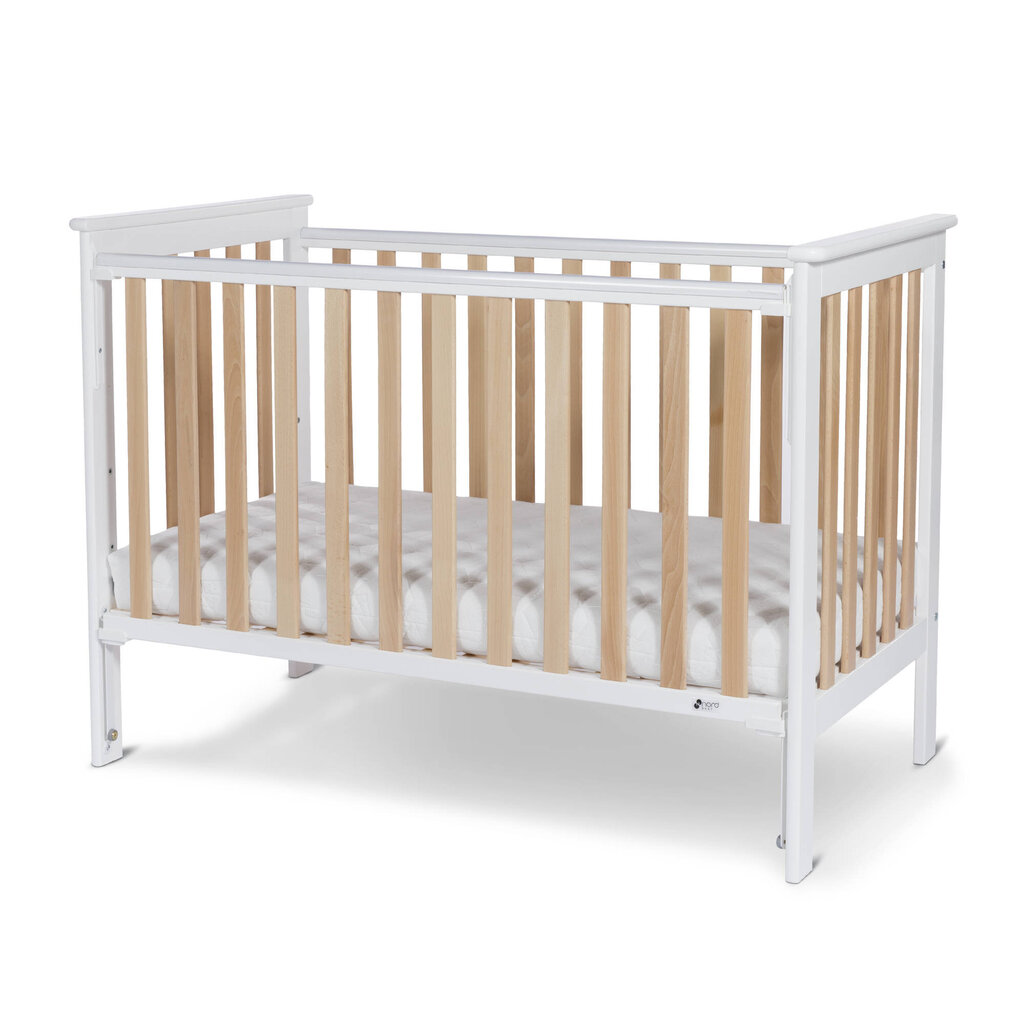 Kūdikio lovytė Nordbaby Leolia, 60x120, balta kaina ir informacija | Kūdikių lovytės | pigu.lt