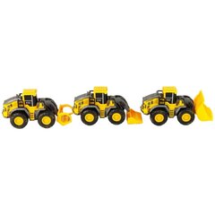Žaislinis statybinių transporto priemonių rinkinys Lean Toys, geltonas, 3vnt. kaina ir informacija | Žaislai berniukams | pigu.lt