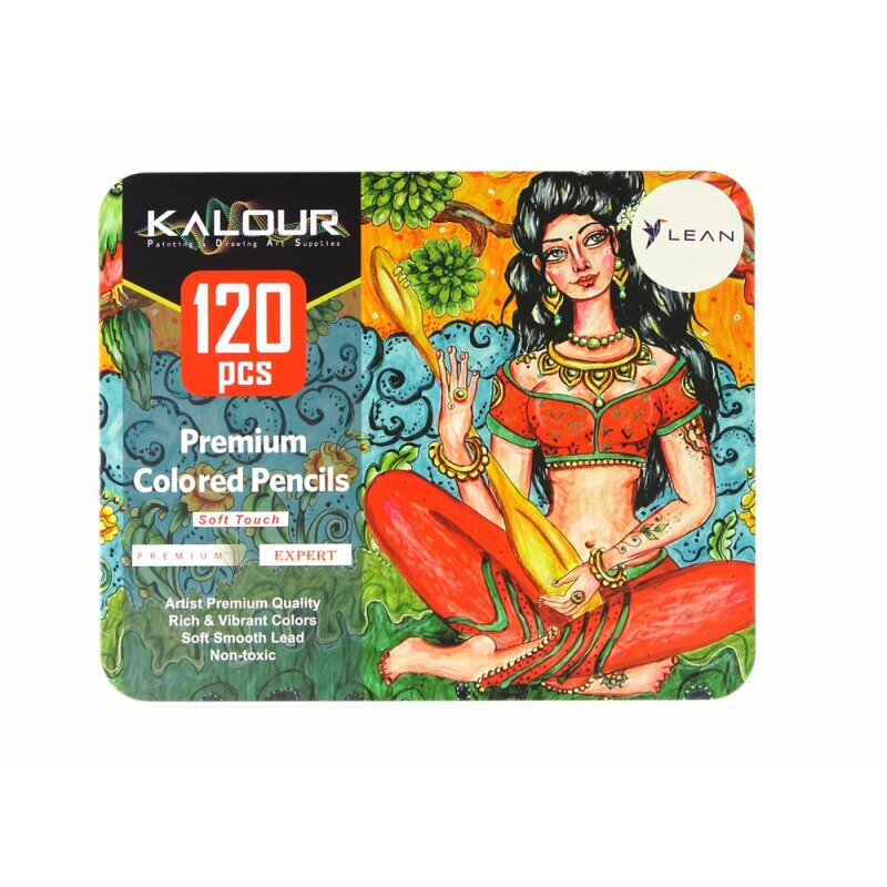 Spalvotų pieštukų rinkinys Kalour, 120 vnt. kaina ir informacija | Piešimo, tapybos, lipdymo reikmenys | pigu.lt