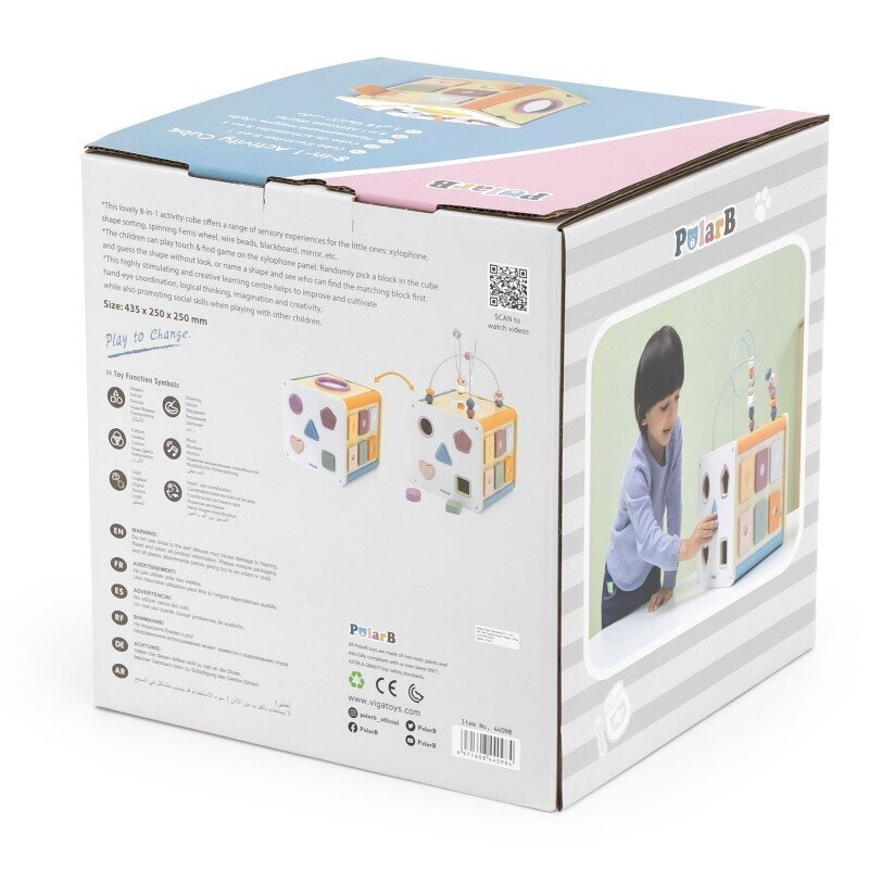 Edukacinis kubas Viga PolarB 8in1 kaina ir informacija | Lavinamieji žaislai | pigu.lt