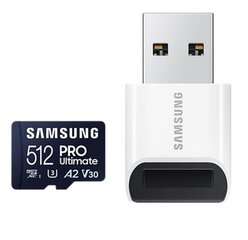 SAMSUNG MICRO SDXC 512GB W/READER MB-MY512SB/WW цена и информация | Карты памяти для телефонов | pigu.lt