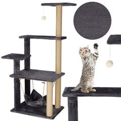 Draskyklė katėms Springos, 121 cm, tamsiai pika/ruda kaina ir informacija | Draskyklės | pigu.lt