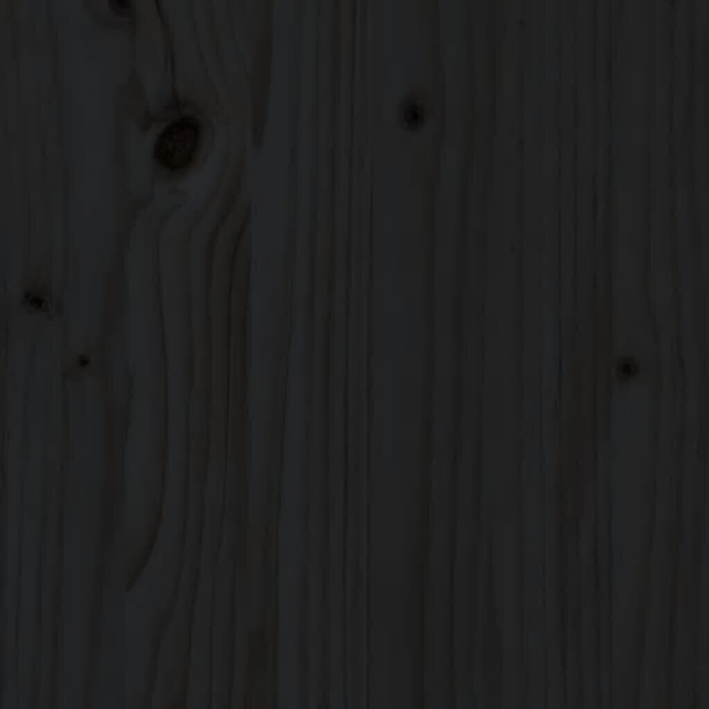 Medinis lovelis, 101x30x69cm, juodas kaina ir informacija | Loveliai | pigu.lt