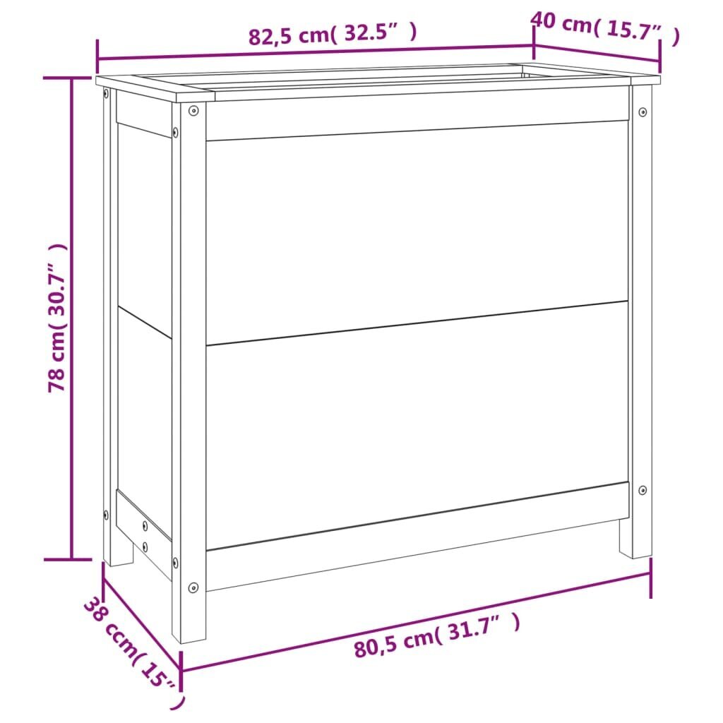 Sodo lovelis, 82,5x40x78cm kaina ir informacija | Loveliai | pigu.lt