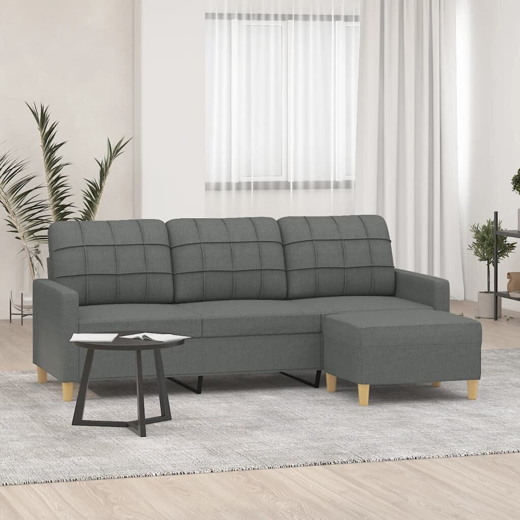 Sofa vidaXL, pilka kaina ir informacija | Sofos | pigu.lt