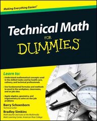 Technical Math For Dummies цена и информация | Книги по экономике | pigu.lt