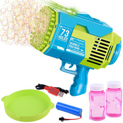 Игрушка-пистолет для пускания мыльных пузырей Bazooka, зеленая цена и информация | Игрушки для песка, воды, пляжа | pigu.lt