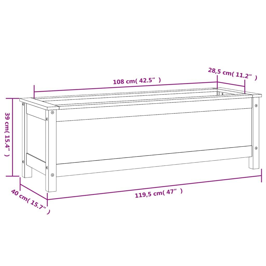 Medinis lovelis, 119.5x40x39cm kaina ir informacija | Loveliai | pigu.lt