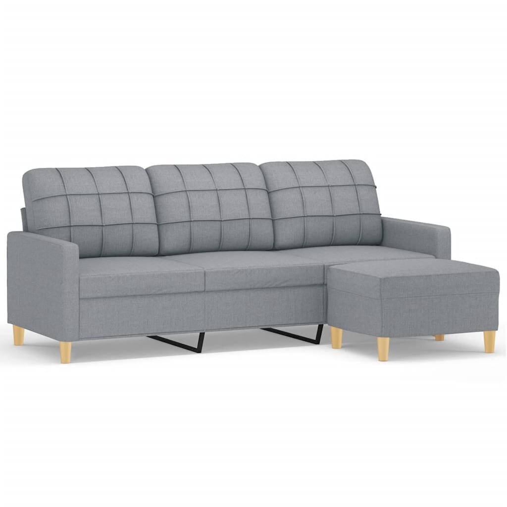 Trivietė sofa vidaXL, pilka цена и информация | Sofos, sofos-lovos | pigu.lt