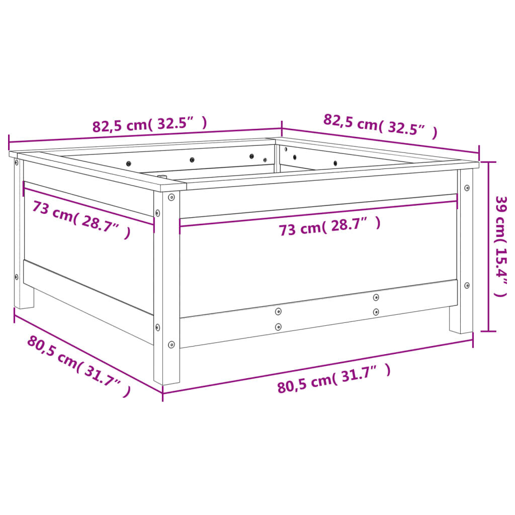 Sodo lovelis, 82,5x82,5x39cm kaina ir informacija | Loveliai | pigu.lt