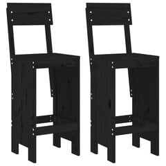 2-jų lauko baro taburečių komplektas vidaXL, juodas kaina ir informacija | Lauko kėdės, foteliai, pufai | pigu.lt