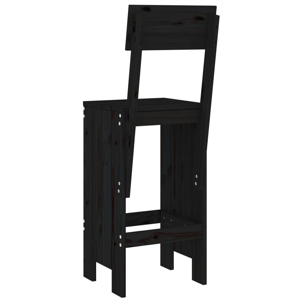 2-jų lauko baro taburečių komplektas vidaXL, juodas kaina ir informacija | Lauko kėdės, foteliai, pufai | pigu.lt