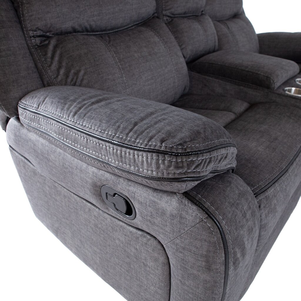 Atlošas sofa GENTRY 2-vietė, mechaninė, pilka kaina ir informacija | Sofos | pigu.lt