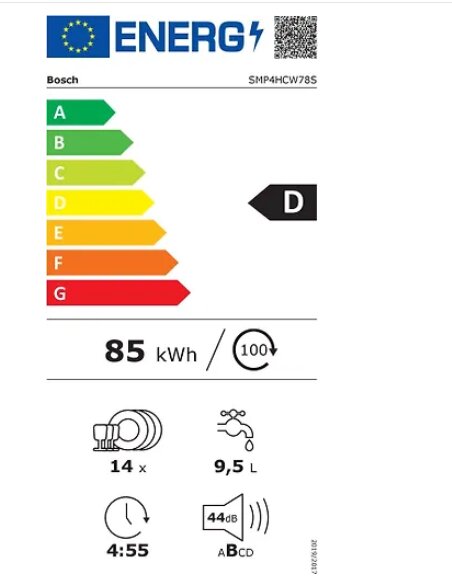 Bosch SMP4HCW78S kaina ir informacija | Indaplovės | pigu.lt