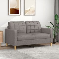 Dvivietė sofa vidaXL, 140cm, ruda/pilka цена и информация | Диваны | pigu.lt