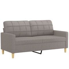 Dvivietė sofa vidaXL, 140cm, ruda/pilka цена и информация | Диваны | pigu.lt