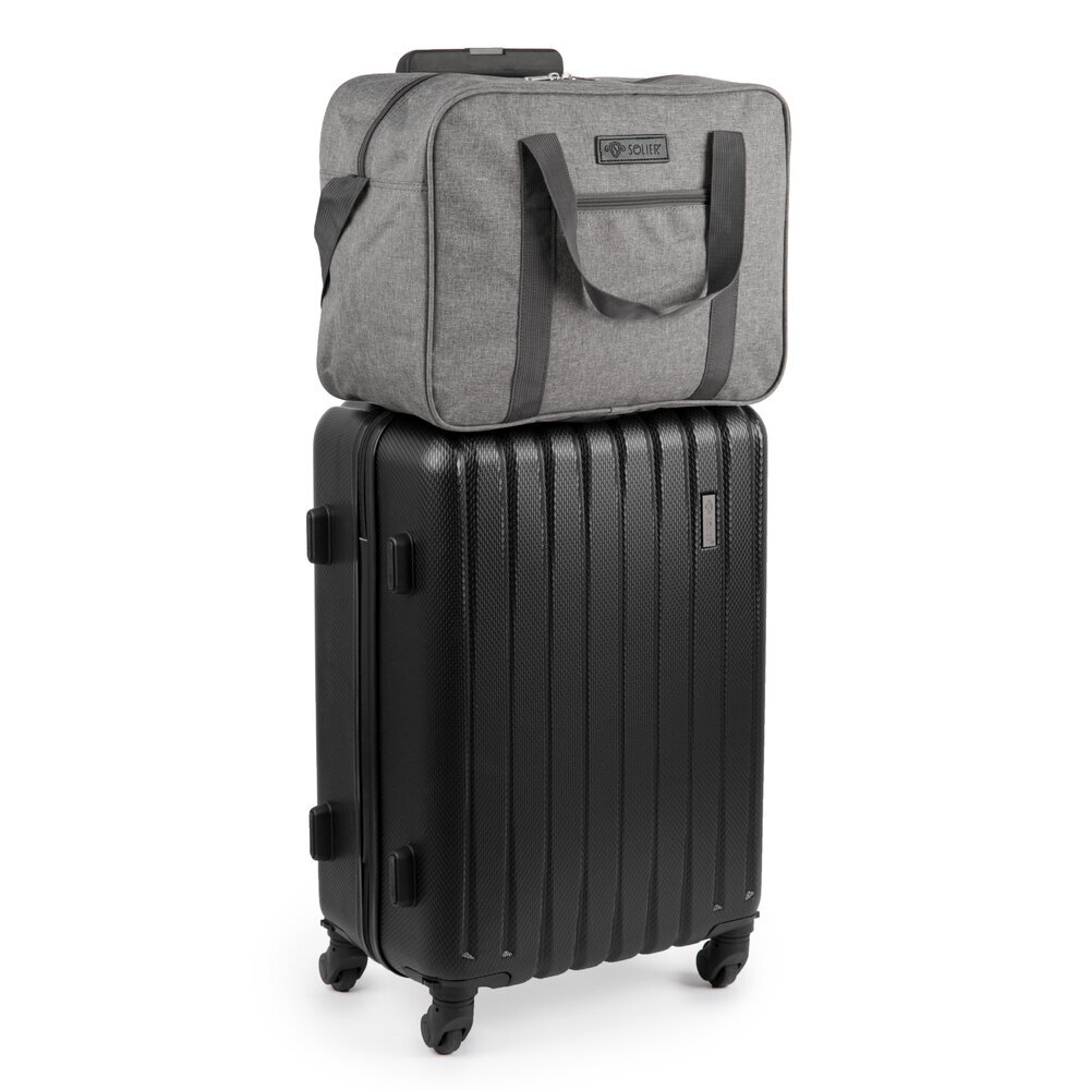 Rankinio bagažo krepšys Solier, pilkas цена и информация | Lagaminai, kelioniniai krepšiai | pigu.lt