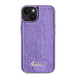 Guess Sequin Script Logo Case for iPhone 13 Purple цена и информация | Чехлы для телефонов | pigu.lt