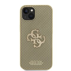 Guess PU Perforated 4G Glitter Metal Logo Case for iPhone 13 Gold цена и информация | Чехлы для телефонов | pigu.lt