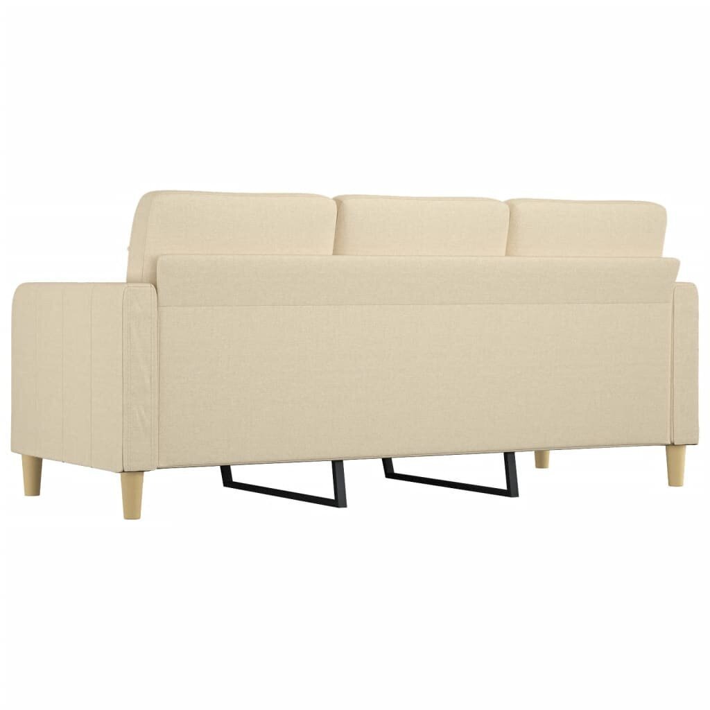 Trivietė sofa vidaXL, 180 cm, smėlio spalvos kaina ir informacija | Sofos | pigu.lt