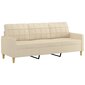 Trivietė sofa vidaXL, 180 cm, smėlio spalvos kaina ir informacija | Sofos | pigu.lt