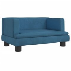 Vaikiška sofa vidaXL, mėlyna kaina ir informacija | Vaikiški sėdmaišiai, foteliai, pufai | pigu.lt