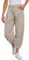 Женские брюки Dilgul, на шнурке, широкие, эластичный пояс, серые цена и информация | Женские брюки  | pigu.lt