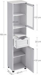Шкаф для ванной комнаты Vasagle, BBK163T44 цена и информация | Шкафчики для ванной | pigu.lt