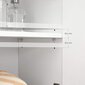 Vonios spintelė Vasagle BBK140W01, balta цена и информация | Vonios spintelės | pigu.lt