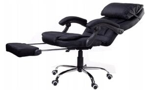Офисный стул Giosedio FBR004R, черный, с подставкой для ног цена и информация | Офисные кресла | pigu.lt