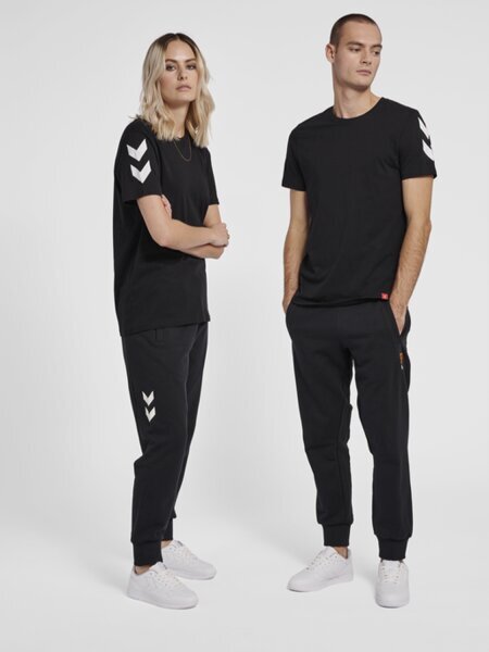 Marškinėliai unisex Hummel Hmllegacy Chevron, juodi цена и информация | Vyriški marškinėliai | pigu.lt