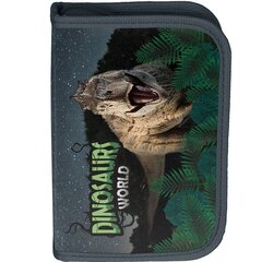 Mokyklinis penalas Paso Dinosaur PP23DZ-P001BW, 19,5x13x3,5 cm kaina ir informacija | Penalai | pigu.lt