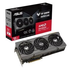Asus TUF Gaming Radeon RX 7700 XT OC Edition (TUF-RX7700XT-O12G-GAMING) kaina ir informacija | Vaizdo plokštės (GPU) | pigu.lt