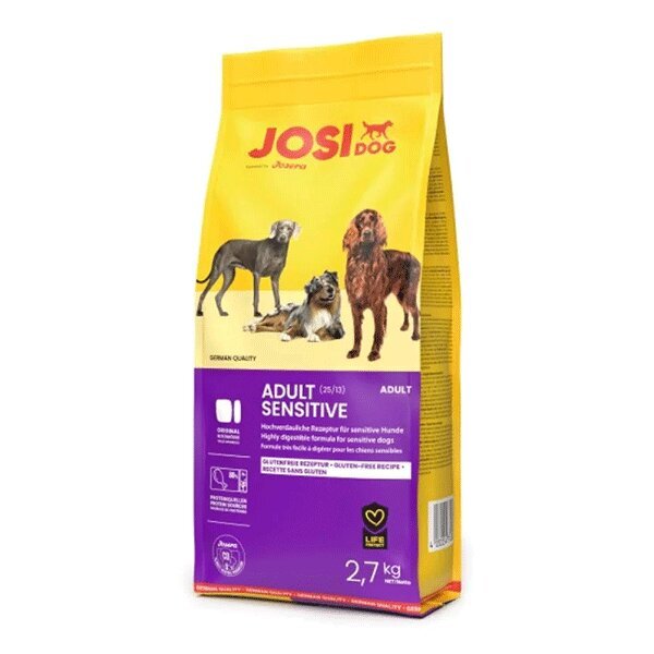 Josera JosiDog Adult Sensitive suaugusiems šunims su paukštiena, 2,7 kg цена и информация | Sausas maistas šunims | pigu.lt