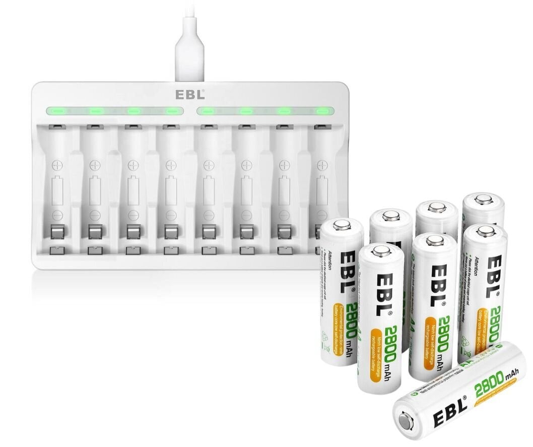 Baterijų įkroviklis EBL kaina ir informacija | Elementų krovikliai | pigu.lt